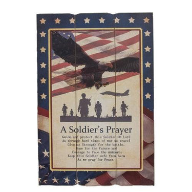 A Soldier's Prayer Distressed Barnside Sign - The Fox Decor